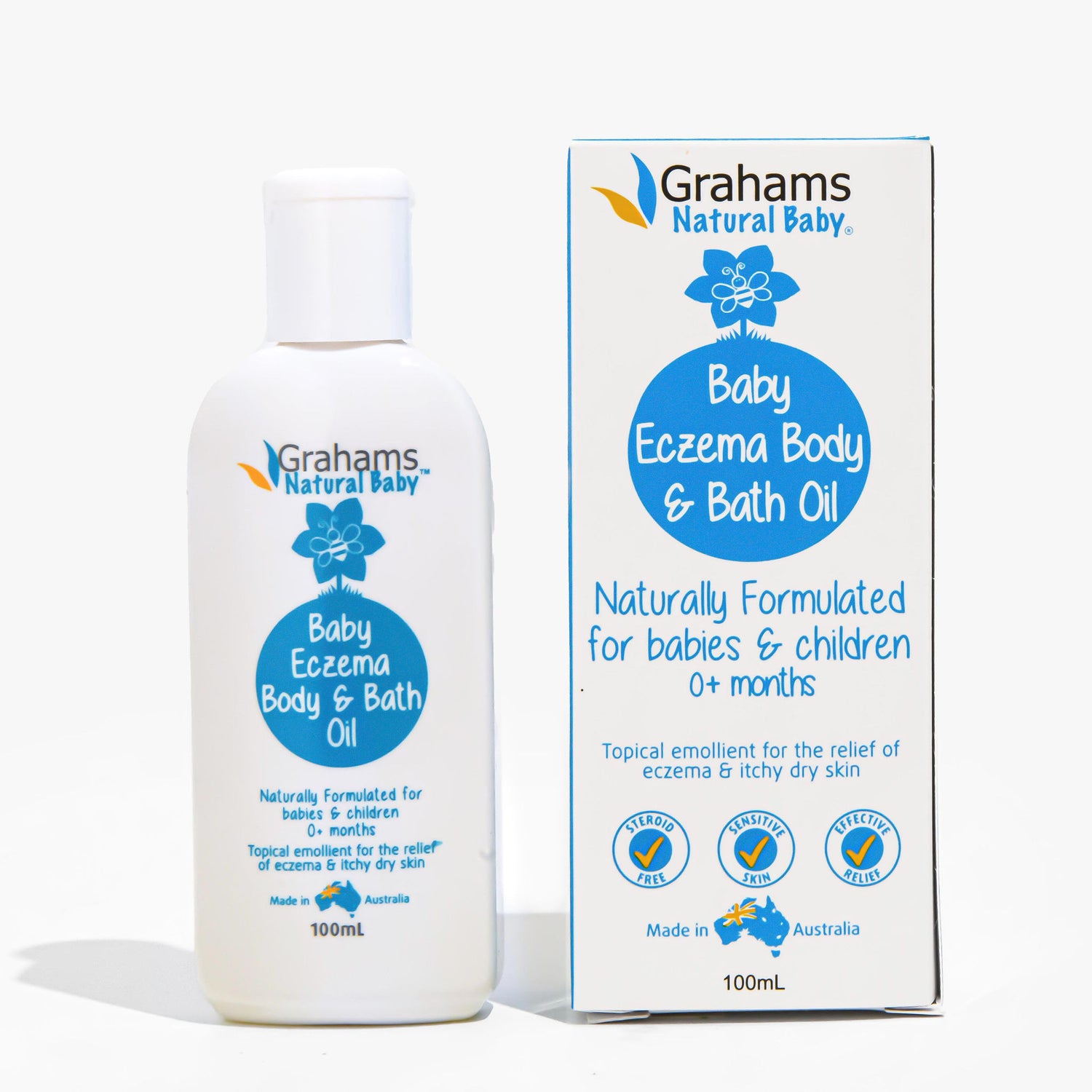 Grahams Natural Baby Eczema Body Bath Oil Grahams Natural
